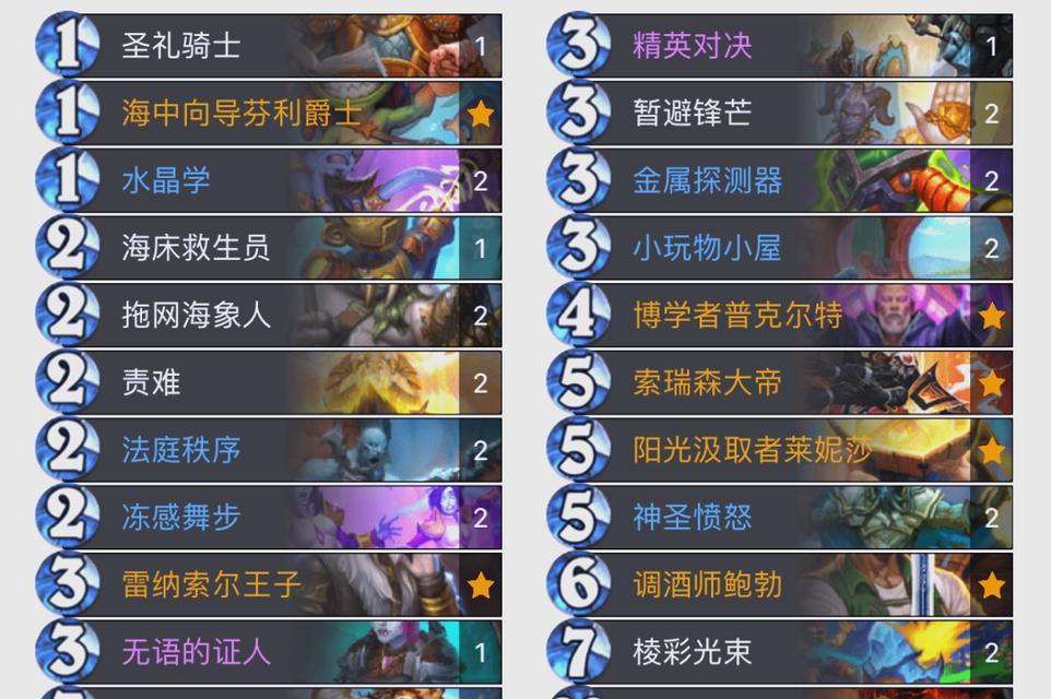 揭秘炉石传说新版本最强卡组（探索新版本中占据主导地位的卡组，为你的胜率加冕背后的关键）